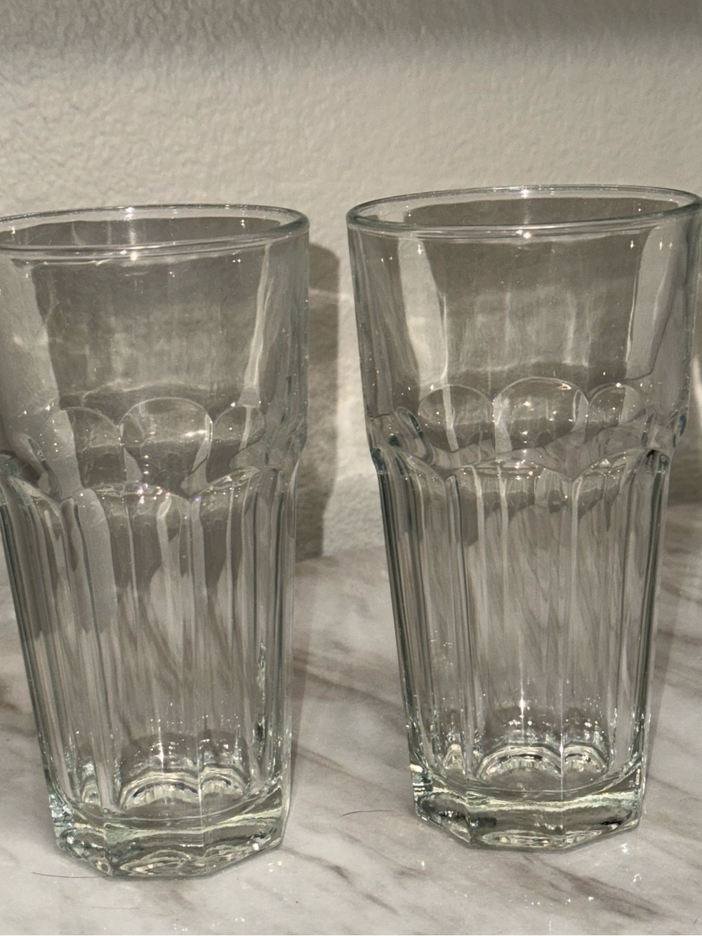 Libbey Glass Co Gilibrator 6.5” panel sided tumblers set of two